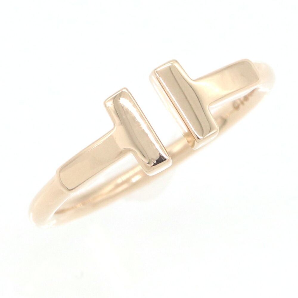 Tiffany & Co. T Wire Ring Au750 RG Rose Gold US Size 5 JP PG Pink Women's TIF...